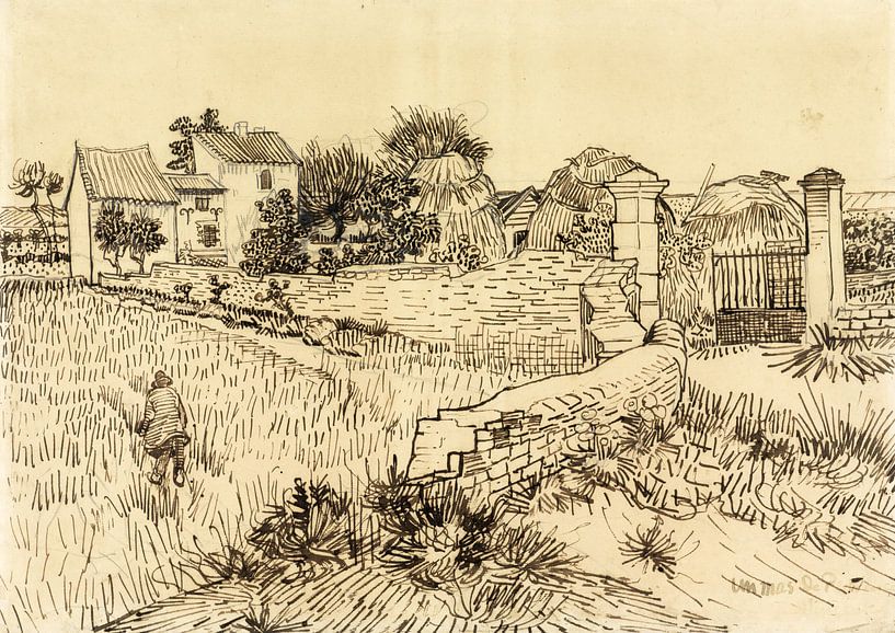 Vincent van de Gogh. Bauernhof in der Provence von 1000 Schilderijen