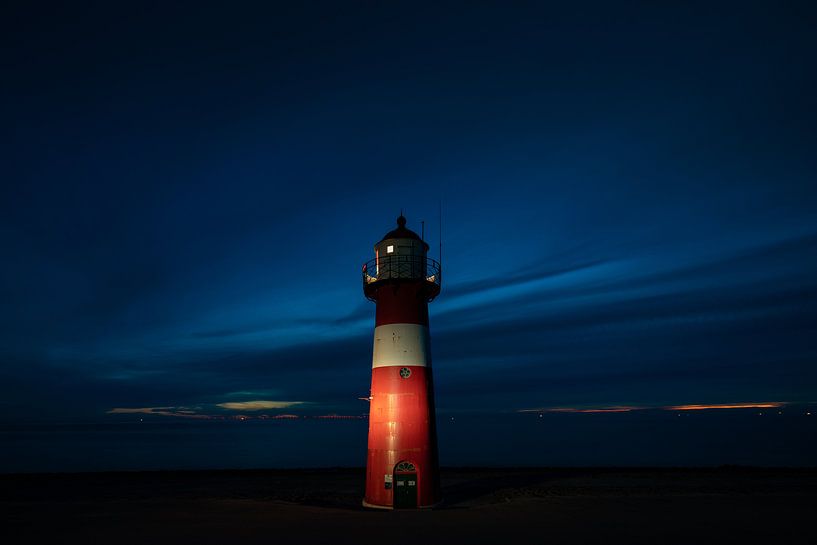 Westkapelle lighthouse under dark sky by Percy's fotografie