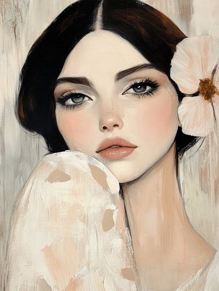 Portrait in pastel colours by Carla Van Iersel