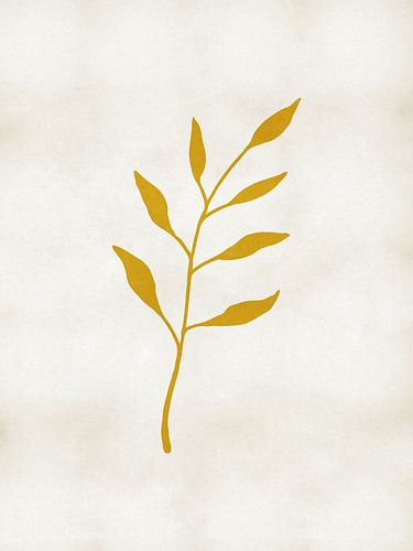 Gold Leaf Rustic Print