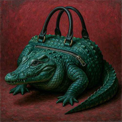 Illustration d'un sac en crocodile
