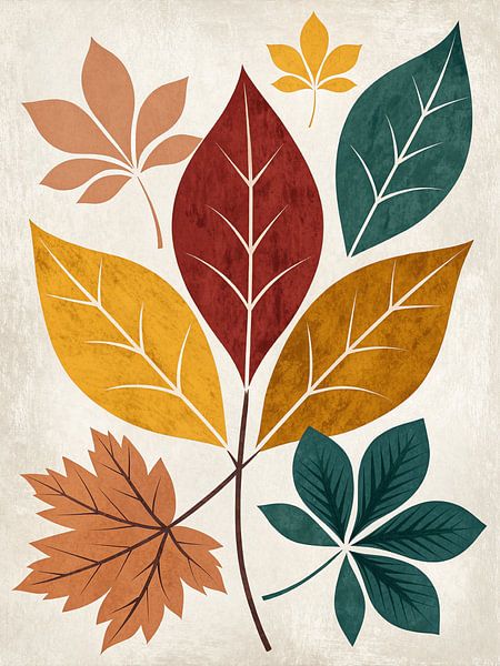 Rustiek herfstblad van Artistic