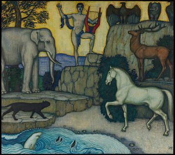 Franz von Stuck - Orpheus und die Tiere (um 1924) von Peter Balan