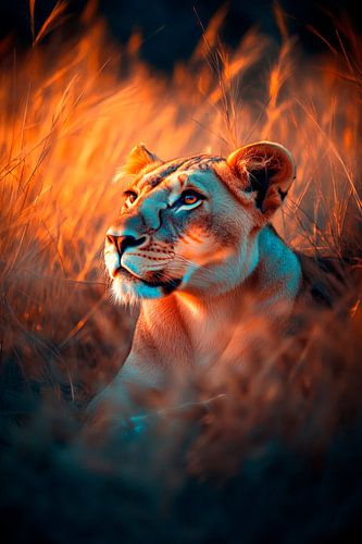 Majestätische Löwin von Poster Art Shop