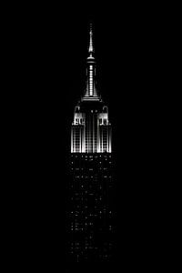 Empire State Building New York Schwarz-Weiß-Porträt
