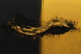 Black and gold painting