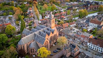 Vianen Grote Kerk aus der Luft