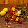 selbstgekochter Rosenblütensirup in Flasche mit Klickverschluss von Babetts Bildergalerie