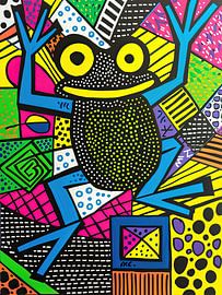 Malerei Bunter Frosch | Hoppy Delicious