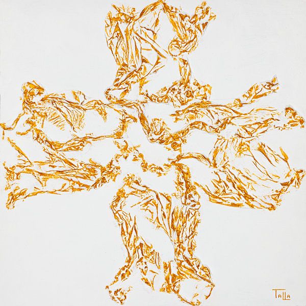Golden cross by Roelina Talla