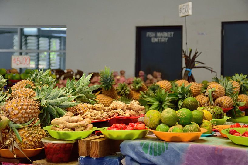 Détails des fruits au marché alimentaire de Namaka par Frank's Awesome Travels