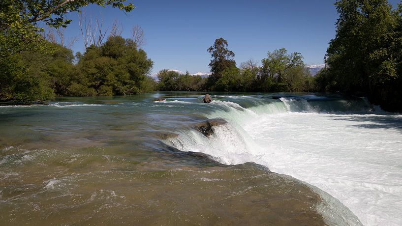 Manavgat waterfall - tranquil force of nature in spring by Captured Created by Cathleen
