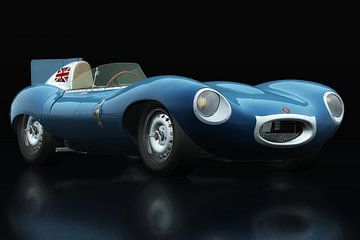 Jaguar Type D 1956 vue trois quarts