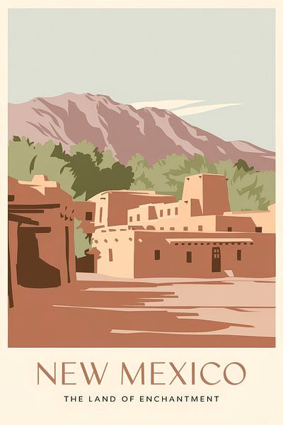 New Mexico Vintage Travel Poster von Poster Art Shop