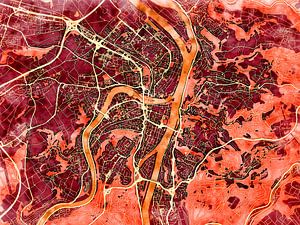Karte von Koblenz im stil 'Amber Autumn'