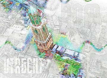 Kunst-Collage der Kathedrale von Utrecht von Kunst Laune