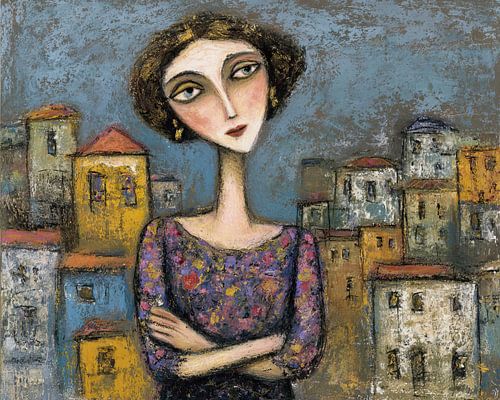 Mount Zion painting | Woman Flower