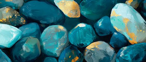 Kleurrijke glitterstenen - abstract en kleurrijk