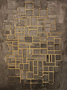 Piet Mondrian's Composition No IV in new look No 3 by Kjubik