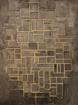 Piet Mondrian's Composition No IV in nieuw jasje Nr. 3 van Kjubik