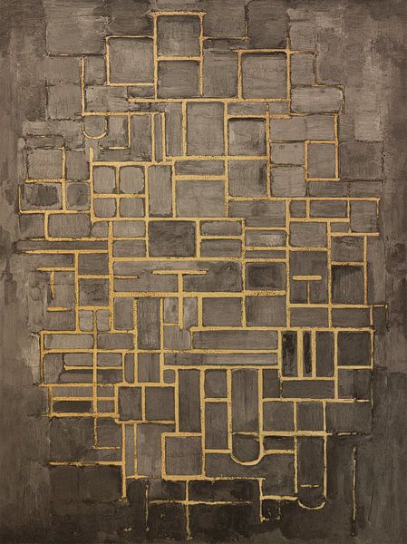 Piet Mondrian's Komposition Nr. IV im neuen Look Nr. 3 von Kjubik