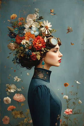 Steampunk Flower Portrait no. 1