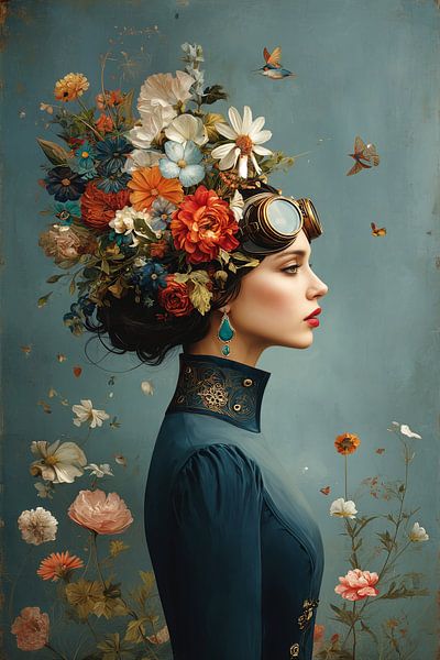 Steampunk Flower Portrait no. 1 by Studio BB