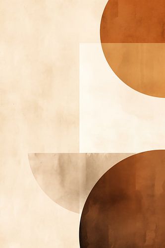 Abstracte vormen in zachte herfstkleuren