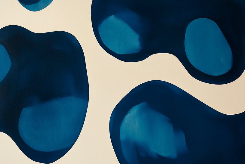 Blaue Farbflecken von Poster Art Shop