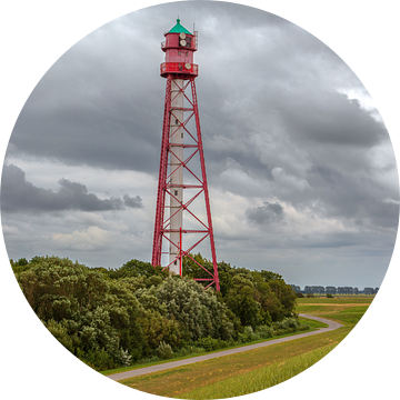 De vuurtoren van Campen in Duitsland van Marga Vroom