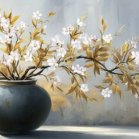 Blauer Vasenzweig von Wunderbare Kunst