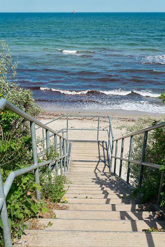 Trap naar het strand