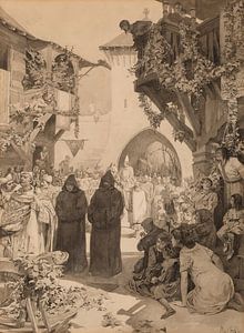 L’Empereur Lothaire et le pape Innocent von Alphonse Mucha