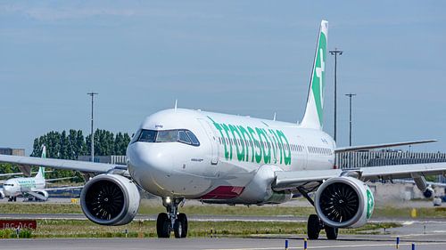 Transavia Airbus A321neo passagiersvliegtuig.