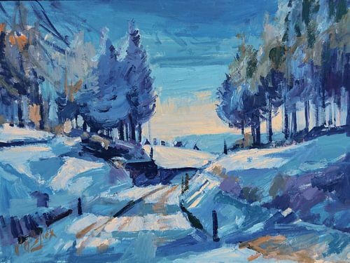 Besneeuwde weg van Nop Briex