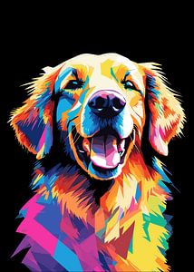 Golden Retriever Pop Art sur MIROKU