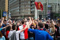 Feijenoord-Meister: Junge mit Fahne