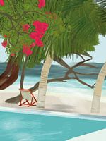 Meerblick vom Pool in Ifaty, Madagaskar
