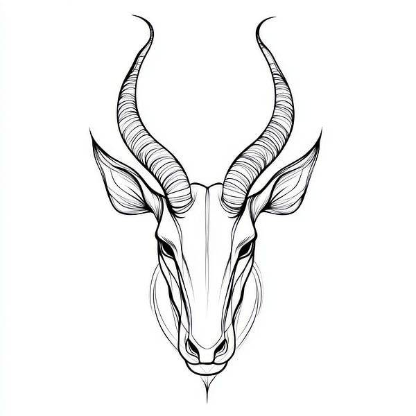 Antilope Grafik von Poster Art Shop