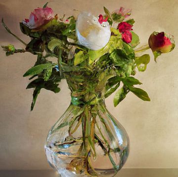 Blumenstillleben in Vase von Jacco Hinke