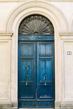 Oude vintage blauwe deur in Lucca | Italië | Architectuur | Reisfotografie
