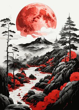 Mystiek bos in Japan van Vicky Hanggara