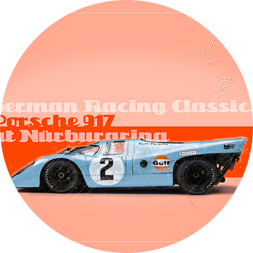 Porsche 917 aan de Nürburgring, Duitsland van Theodor Decker