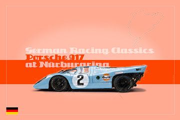 Porsche 917 aan de Nürburgring, Duitsland van Theodor Decker