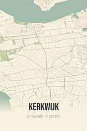 Alte Landkarte von Kerkwijk (Gelderland) von Ortsdrucke