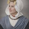 Portrait d'une jeune fille de Zélande en costume traditionnel de Goes [réinterprétation] sur Affect Fotografie