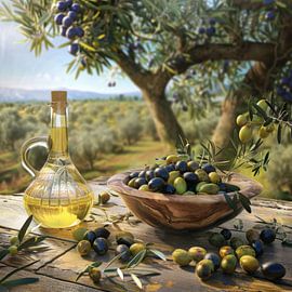 Mediterrane olijven van Poster Art Shop