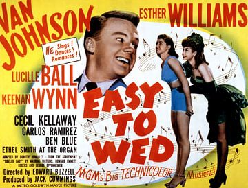 Filmplakat Easy to Wed mit Lucille Ball. von Brian Morgan
