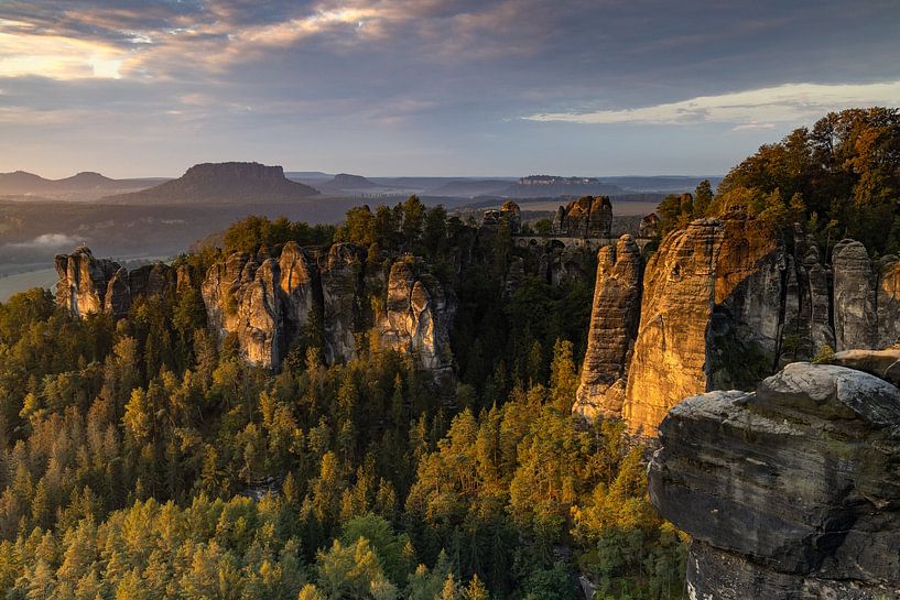 Morning mood at the Bastei by Andreas Müller