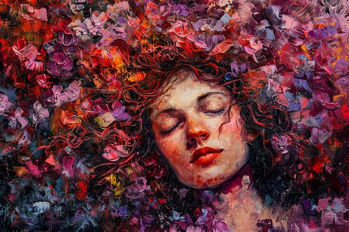 abstract portret vrouw